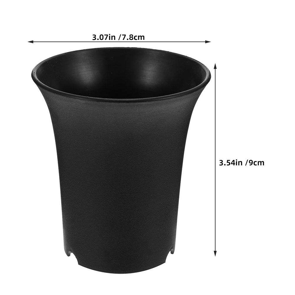 10 Stück Hohe Taille Plastikblumentöpfe Runde Pflanzgefäße für Zimmerpflanzen Sukkulenten Kakteen Bonsai mit Drainagelöchern Anzuchtstarter