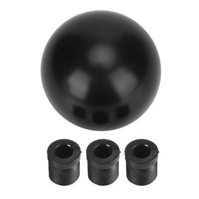 Leva del cambio auto universale a forma di sfera rotonda kit adattatore pomello del cambio in alluminio nero