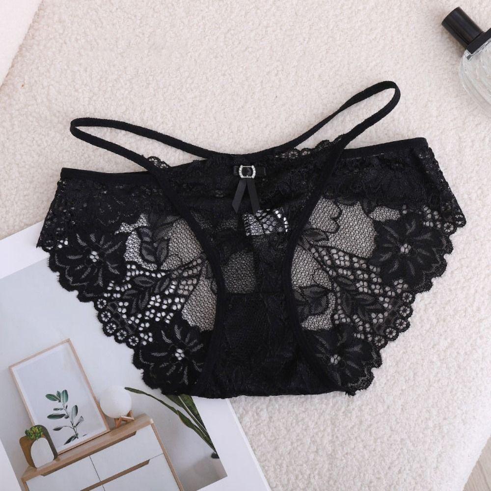 Hollow Out See-through Panties Transparent Women's Underwear Lingerie Lace Panties Gifts