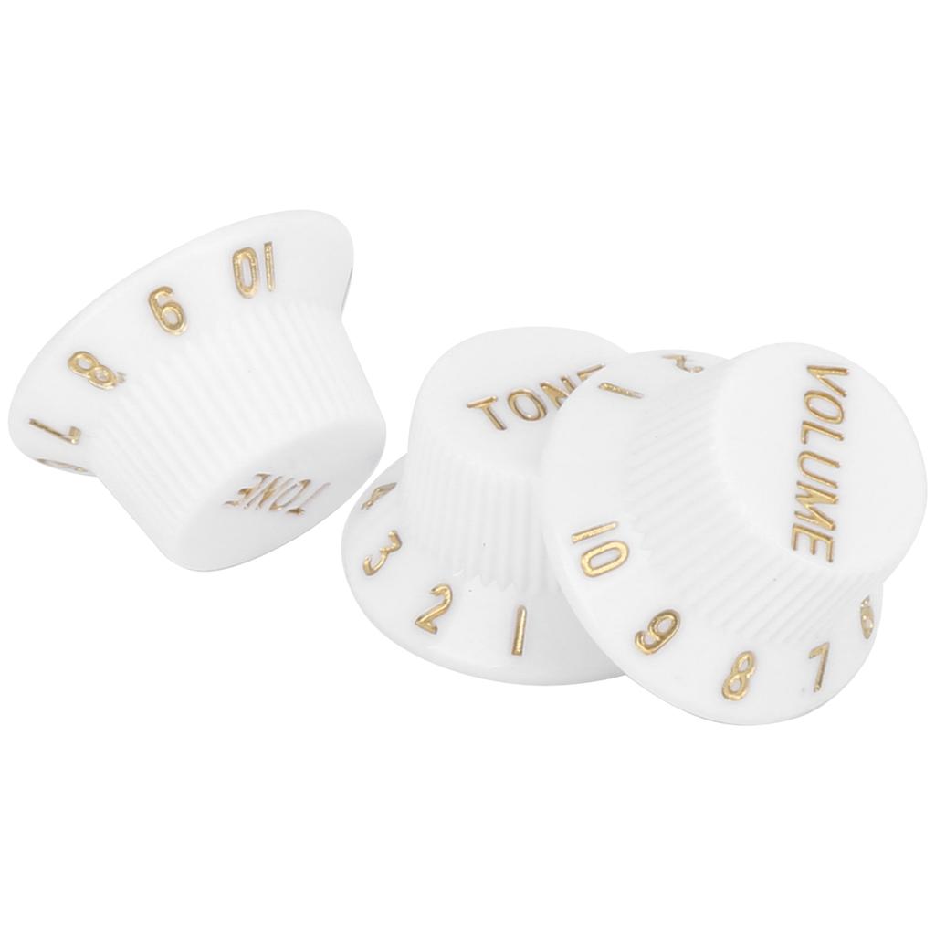 3Pcs Guitar Control Knob 1 Volume 2 Tone Fit Top Plastic Set Kit for Electric Bass GD73