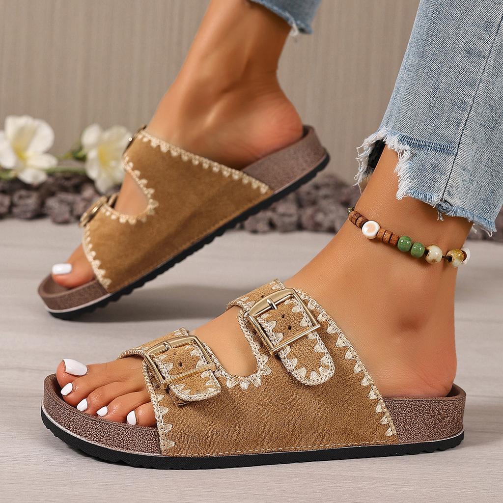 New Style Shoes - Thick-soled Flip-flops for Women, Flat-bottomed Beach Sandals