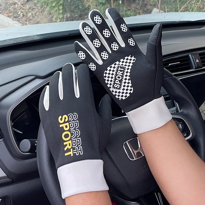 Ski gloves autumn and winter cycling men and women long fingers warm and cold-proof touch screen non-slip waterproof outdoor sports gloves
