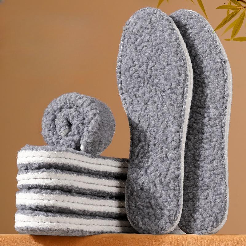 Winter Warm Insoles, Thickened Lambskin and Anti-odor Cotton Shoes for Both Men and Women