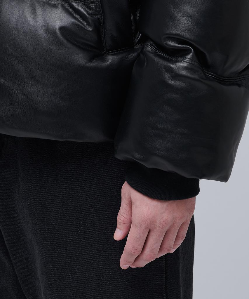 Musinsa Standard Lambskin Down Puffer Short Padded Jacket [Black]