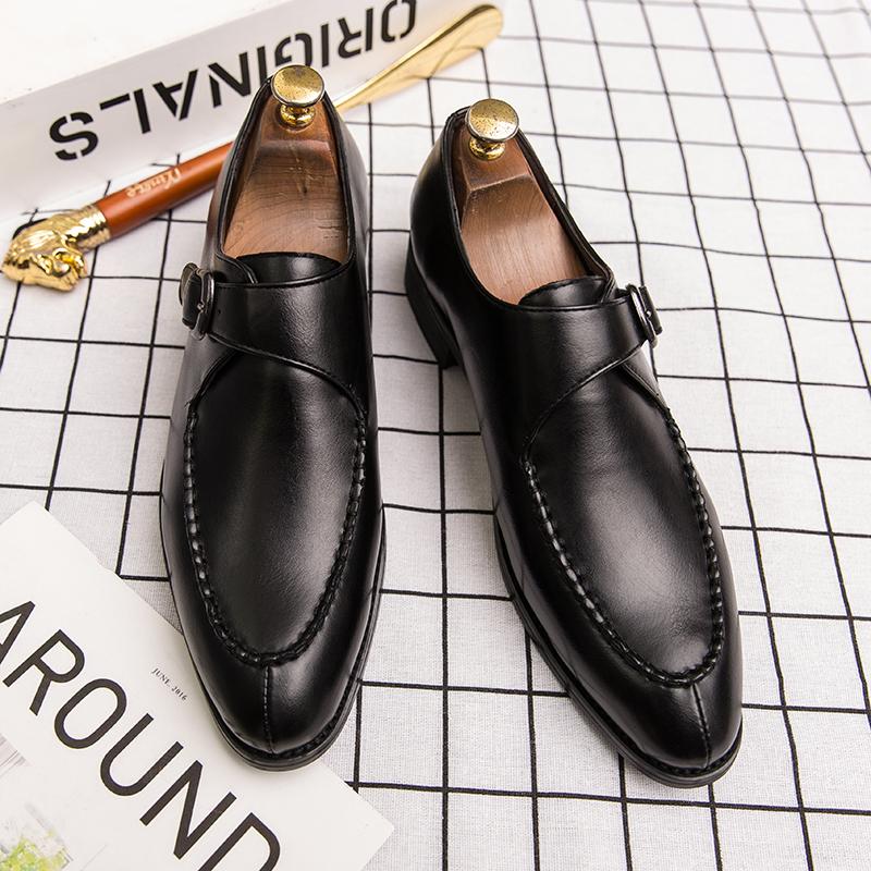 Fashion Men Leather Shoes Fashion Luxury Wedding Shoes Mens Loafers Moccasins Driving Walking Shoes for Men Party Classic Buckle Busines