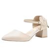 All-purpose Sandals for Women - New Pointed-toe High-heeled Shoes with Thick Heels and A Single Buckle.