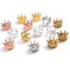 20pcs Jewelry Production Spacer Mini Crown Beads Retro Alloy Bracelet Decorative Accessories DIY Necklace Earring Props TMZ