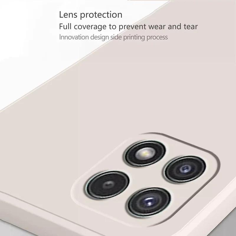 For Samsung A22 Galaxy A21S A31 A41 A51 A71 Bumper Cases Soft Protection Back Cover Fashion Shockproof Liquid Silicone Case