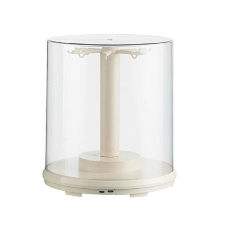 Dustproof Clear Spinning Display Case Rotating Display Case For Doll Collection Home Decoration Plastic Storage Solution