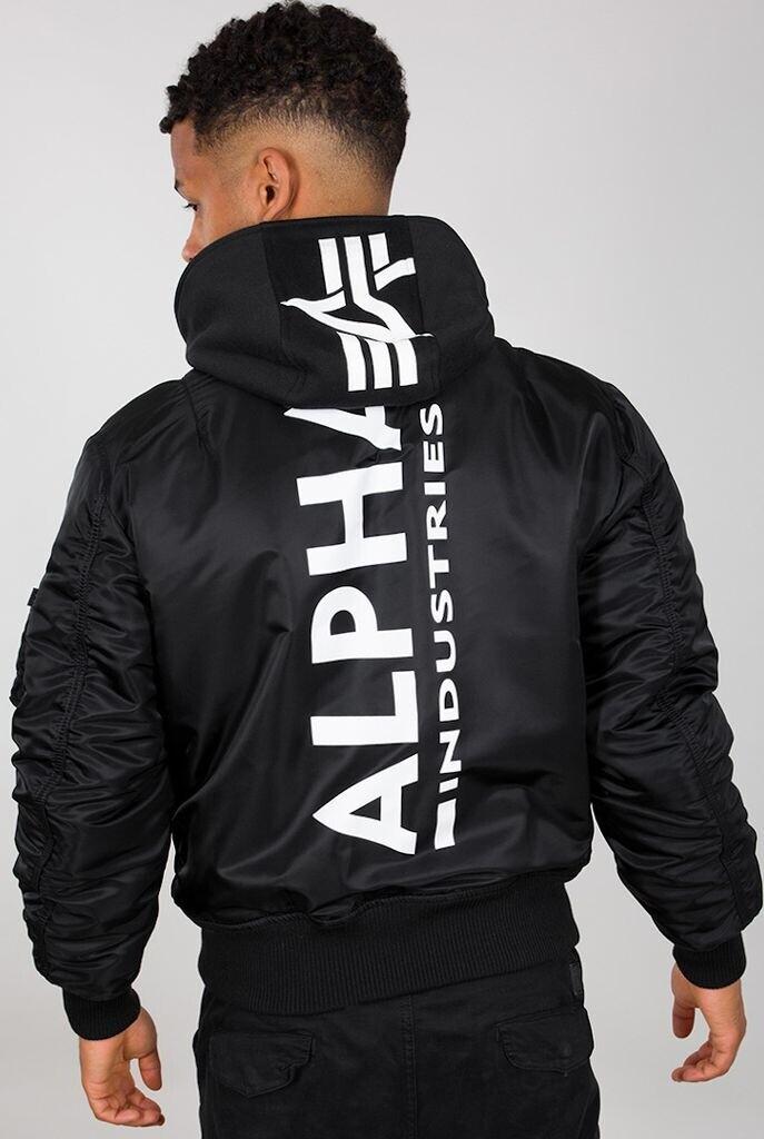 Winter Jacket Alpha Industries MA-1 ZH Back Print (128113) Black/white