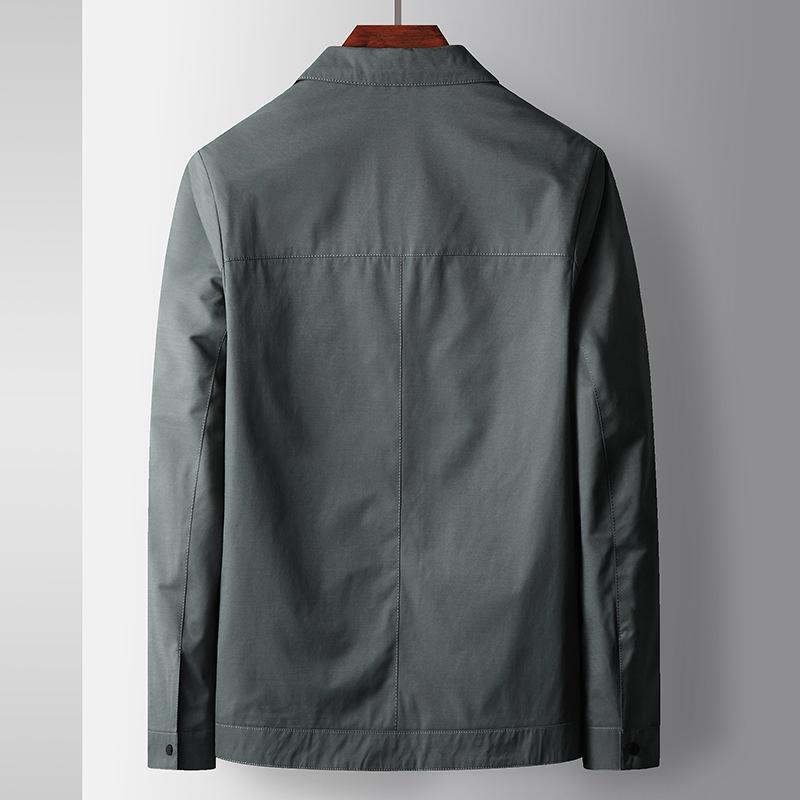 Spring and Autumn Men's Casual Lapel Tooling Top Light Luxury Business Short Jacket