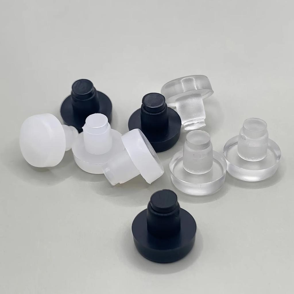 50Pcs M5 M6 Glass Top Table Furniture Embedded Bumper with Stem Rubber Screw Hole Plug Anti Slip Foot Pads Cabinet Door Grippers