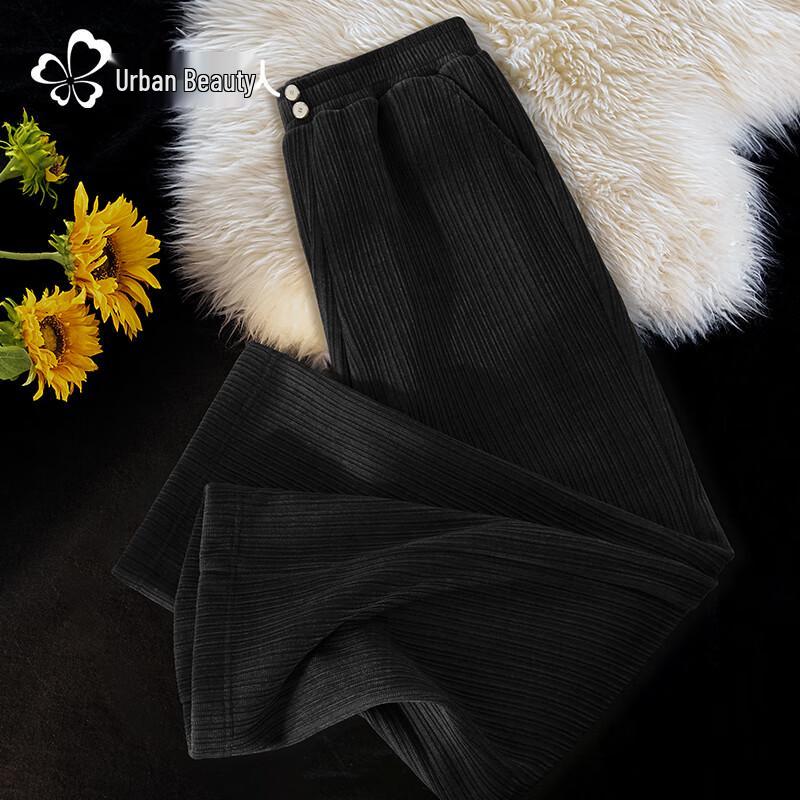 

Women s Chenille High-Waist Loose Straight-Leg Pants 2XL