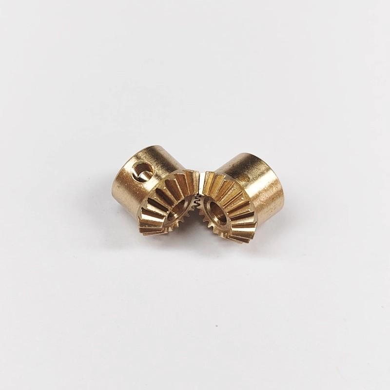 2pcs 0.5 m 20T shaft hole 2/3/4 mm bevel gear 90-degree right angle 1:1 transmission brass metal bevel gear 3mm