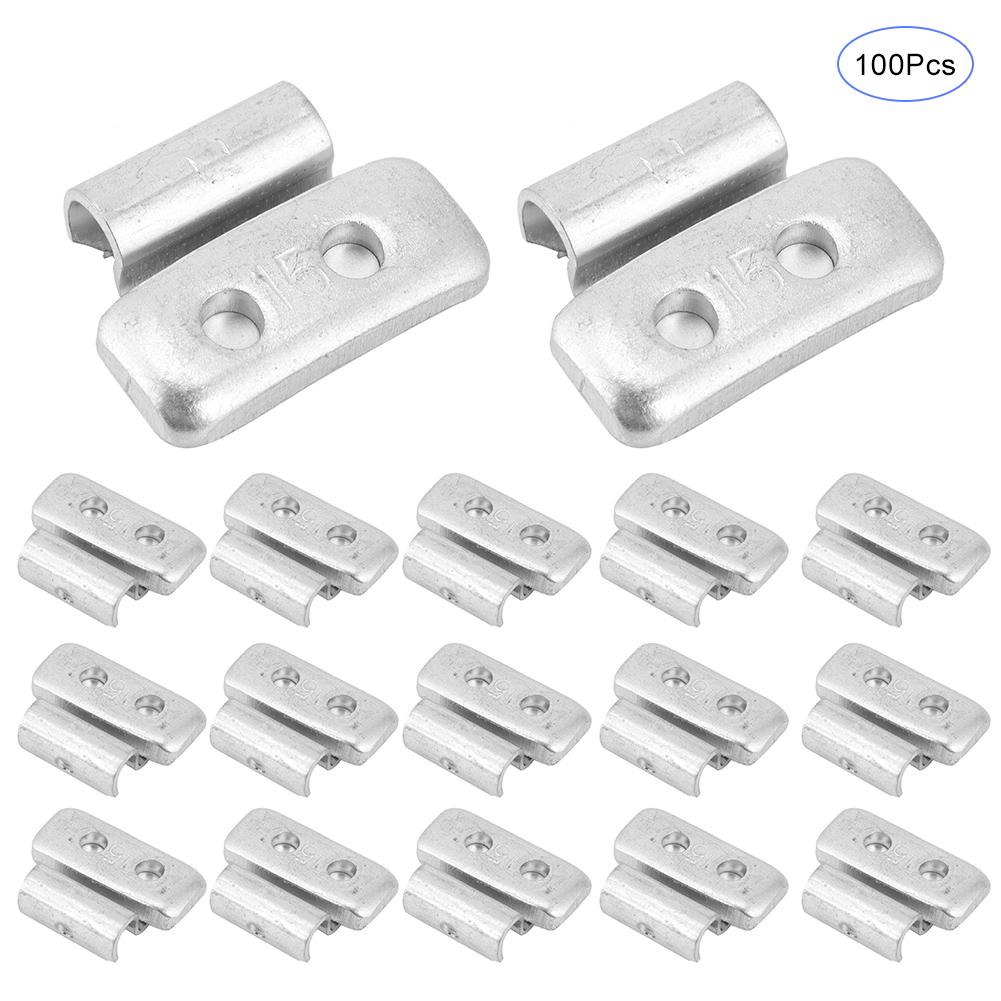 

15 г 0,53 унции 100 шт. P-образный вес колеса из алюминиевого сплава, зажим на противовесе для стальных колес