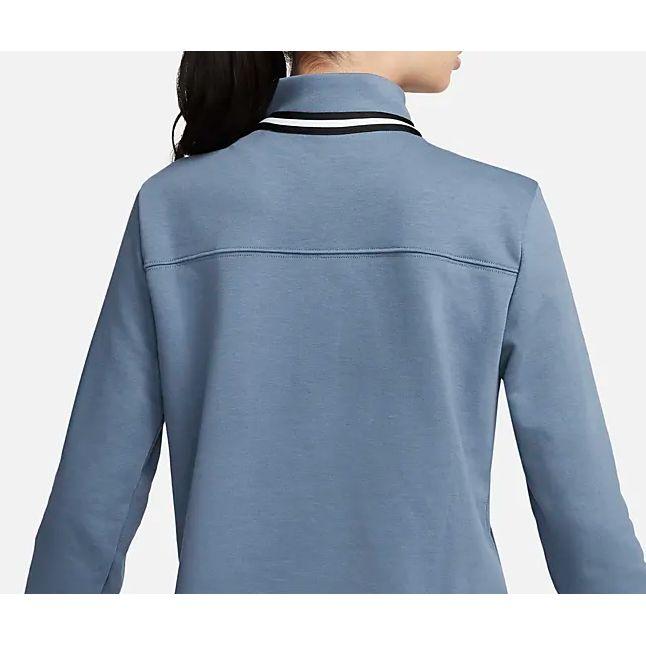 Nike Solid Color Stand Collar Long Sleeve Short Sweatshirt Women sweatshirt Blue FB4152-491