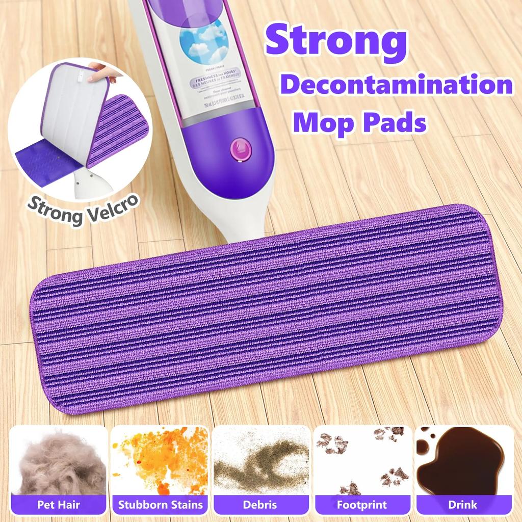 Reusable Mop Pads Compatible with Swiffer PowerMop,Washable Reusable Floor Mopping Refills