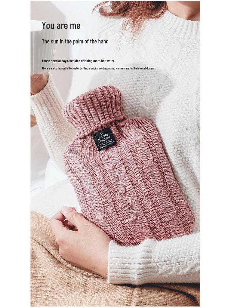 Plush Hot Water Bottle - Warm Belly & Hand Warmer for Women, Students, Large & Small Sizes, Cute Design