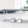 2pcs/set Laptop Stand, Keyboard Phone Stand, Mini Portable Laptop Invisible Stand, Foldable, Durable Metal Material