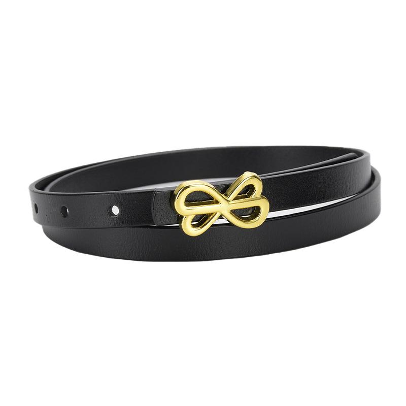 A Slim Waist Strap, Genuine Leather Belt for Women, A Dress with A Cinched Waist, Versatile Jeans with A Trendy Bow Tie