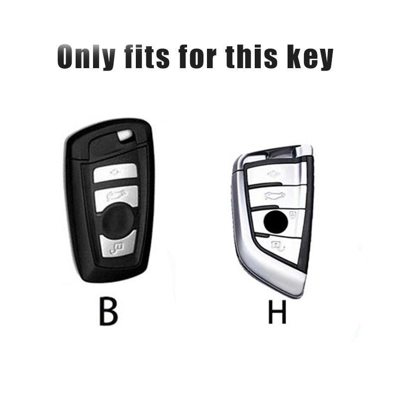 LLIT4 Metal Leather Car Key Case Cover Full Protection Shell For BMW 3 5 7 2 4 Series M Power X1 X2 X3 X4 X5 X6 X7 Keyring Accessories