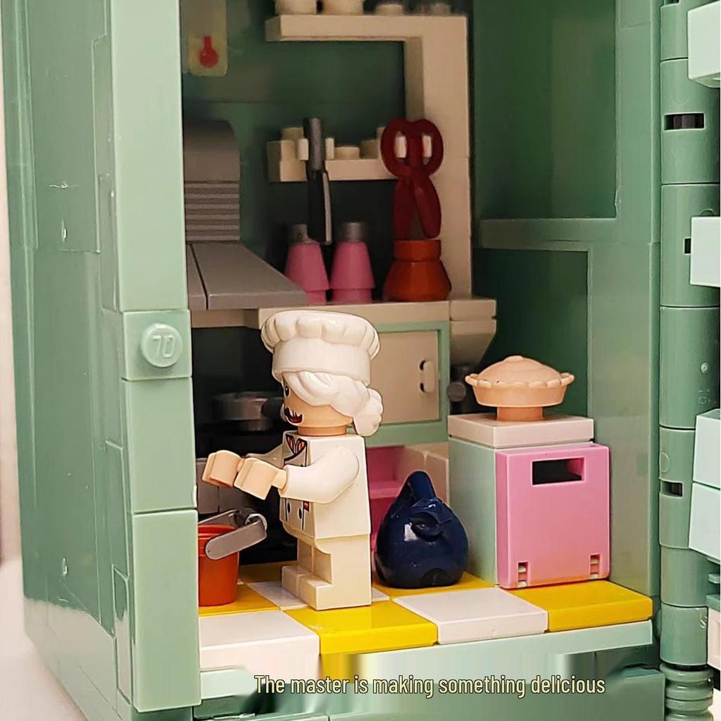 Xianci Retro Street Scene Building Blocks Educational Toy Set - TV & Refrigerator. Ideal Birthday Gift for Girls.