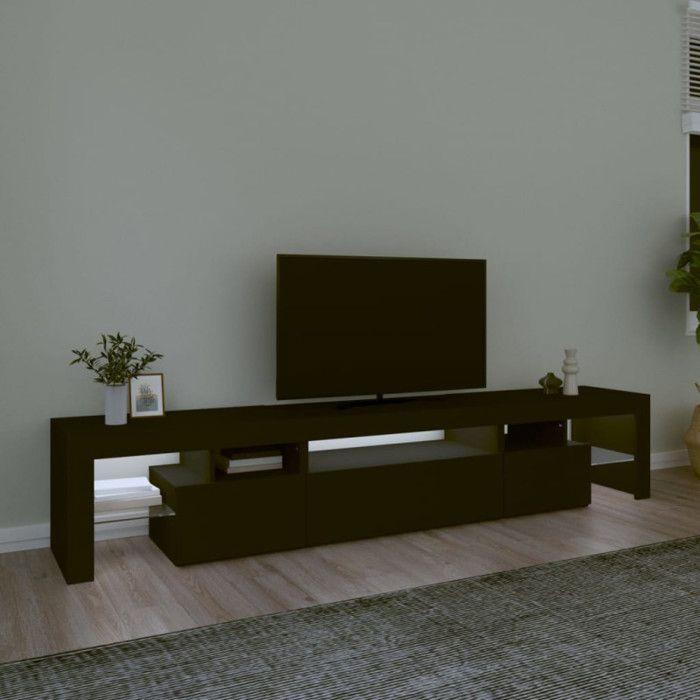 VidaXL TV Stand with LED Lights Entertainment Center Storage Media Console Living Room Furniture Home 3152795