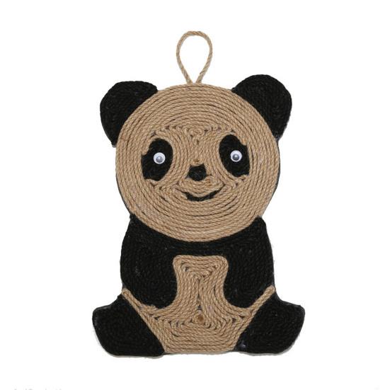 Sisal Cat Scratching Mat Cute Animal Shape Hanging Cat Scratch Mat Protect Your Furniture Vertical Cat Scratcher for Indoor Cats