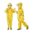 Children's 3D Cartoon Rain Poncho with Reflective Strips - Boys, Girls, Toddlers, Kindergarteners