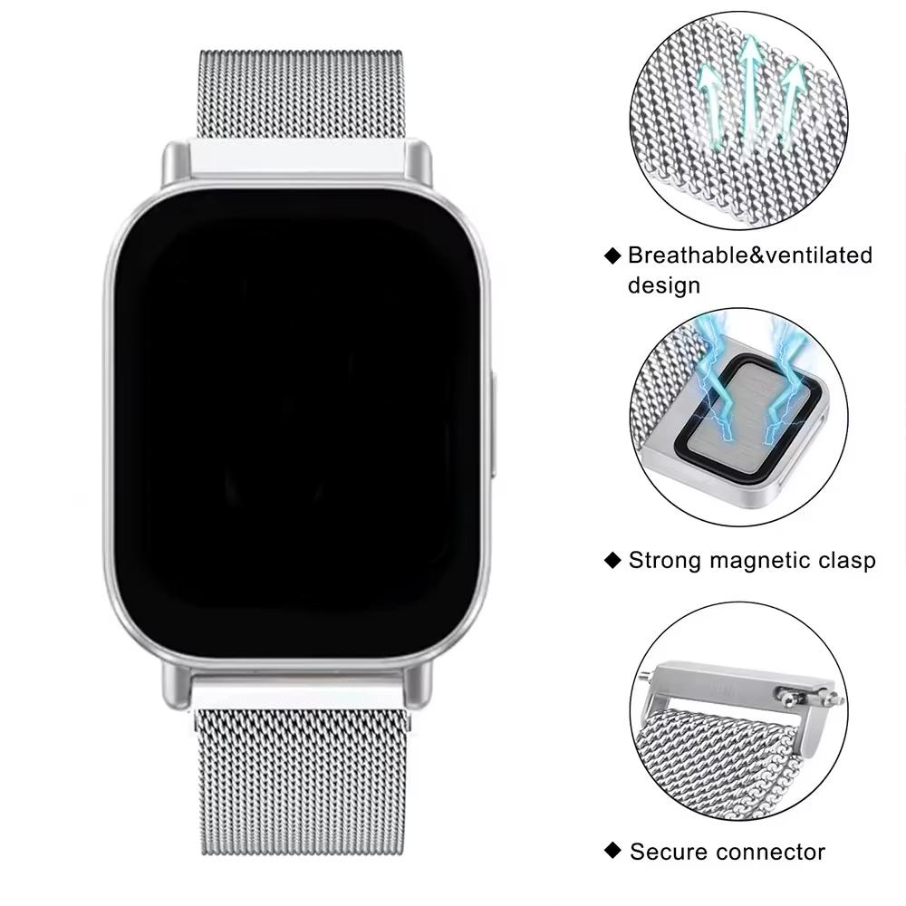 Metal Milanese Loop Band For Realme Watch 5 Accessories Belt Bracelet Correa Realme Watch S2/2/3/S/3 2 S Pro 22mm Watch Straps