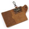 Crazy Horse Leather Key Bag Men's Multi Functional Waist Hanging Keys Cards Cover