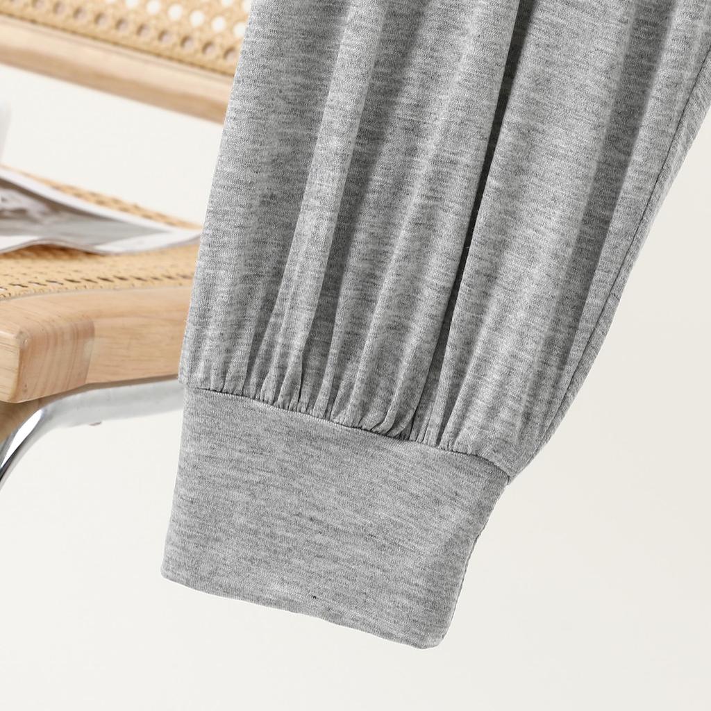 Pantalones Harem de Modal para Mujer Primavera - Cintura Alta, Corte Holgado, Color Sólido, Pantalones de Yoga y Danza