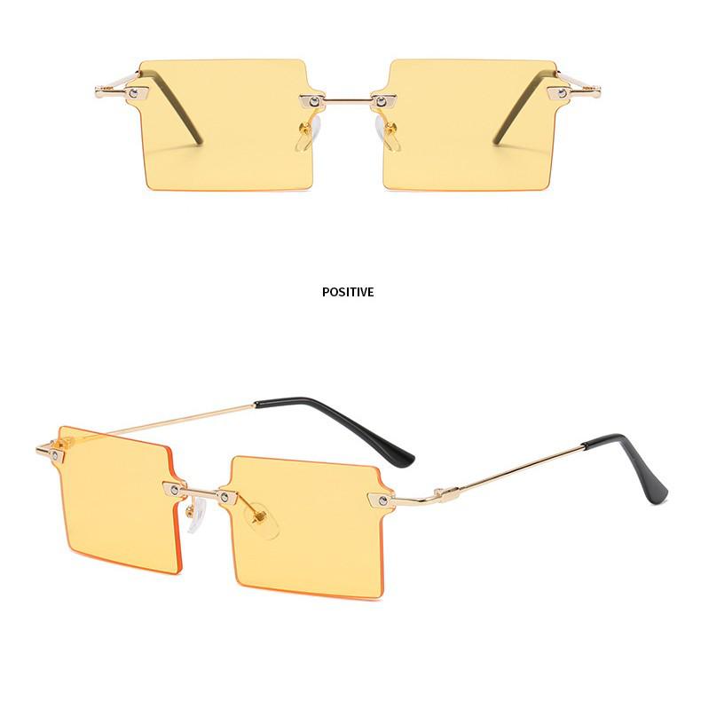 

2022 Cut-Edge Frameless Square Ocean Lens Sunglasses - Fashionable European & American Street Style, Celebrity Trend 3542