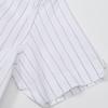 TBJL Women's White Pinstripe Campus Style Short Sleeve Blouse