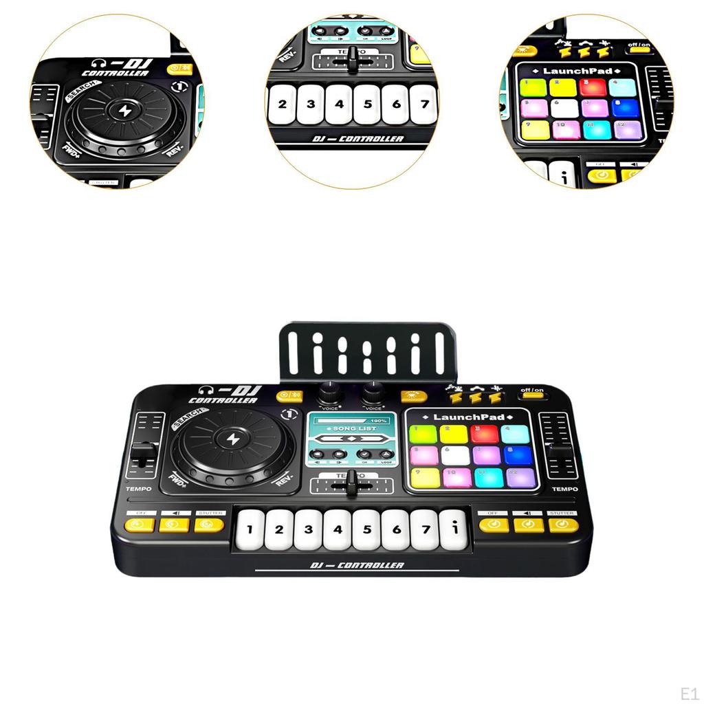 Baby Musical DJ Set for Kids Instrument Toy Gift Electronic Keyboard with Mic Party Mixer