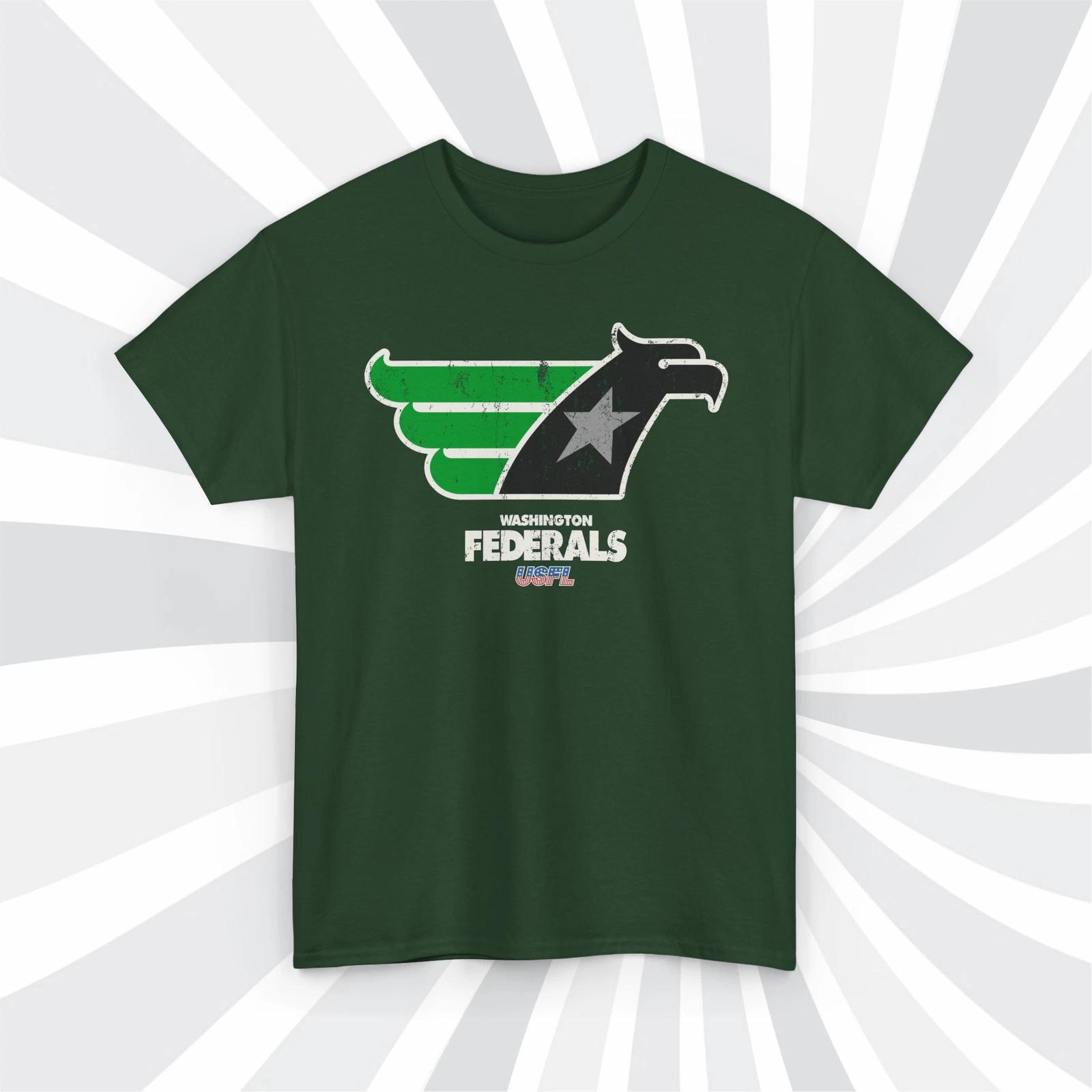 Washington Federals USFL 1983 Football Grunge Logo T shirt - Commanders 2XL