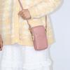 2025 Women's Genuine Leather Phone Bag: Korean Style, Double Zipper, Vertical Shoulder Square Bag
