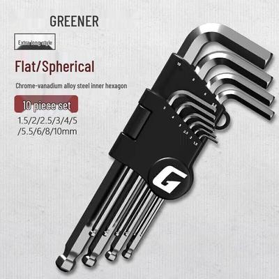 GREENER Flat & Ball End Hex Key Wrench Set