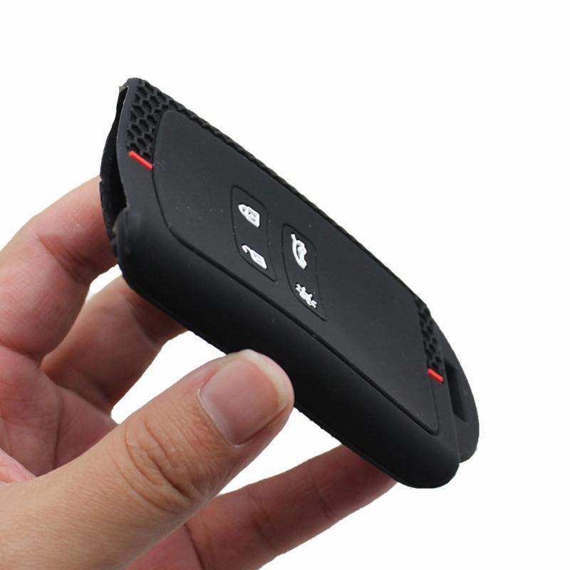 Reinforced Silicone Key Holder Honeycomb Texture Anti Drop Grip For Select Models Car Key Rubber Cover