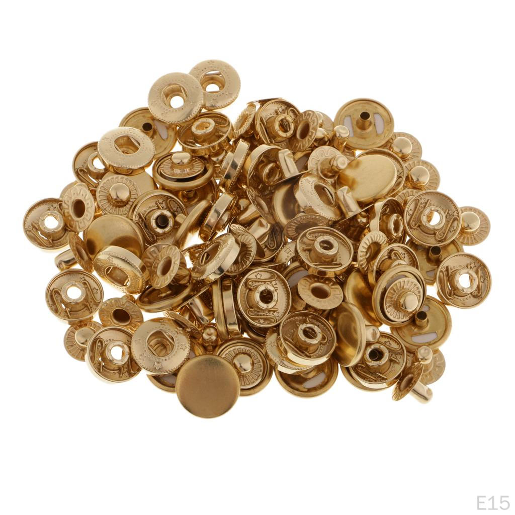 30 Sets - Made of 4 Parts Snap Buttons Fastener Clothes Jeans Belts Accessories
