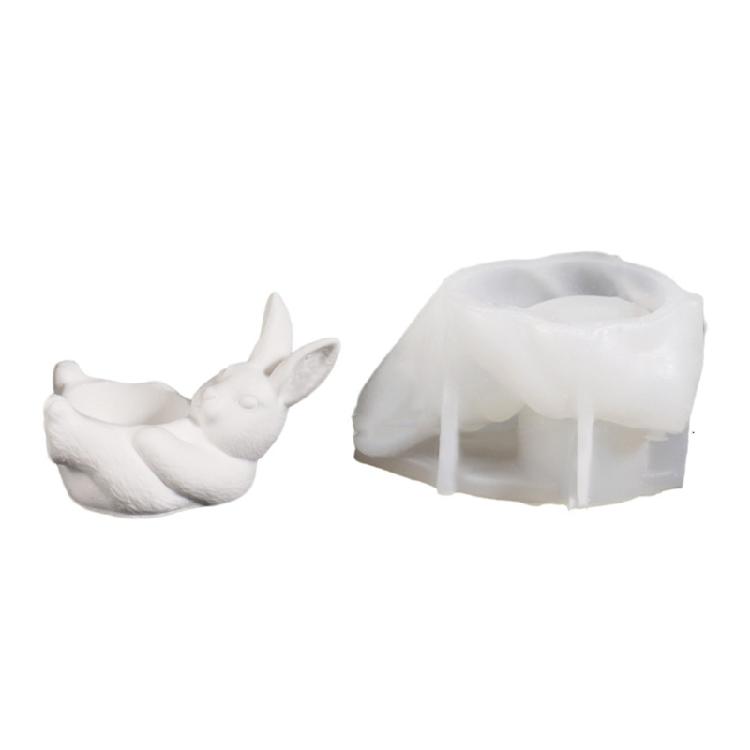 

Easter Rabbit Shape Silicone Molds Easy Demold For Making Candle Container Soap Home Decoration Resin Casting