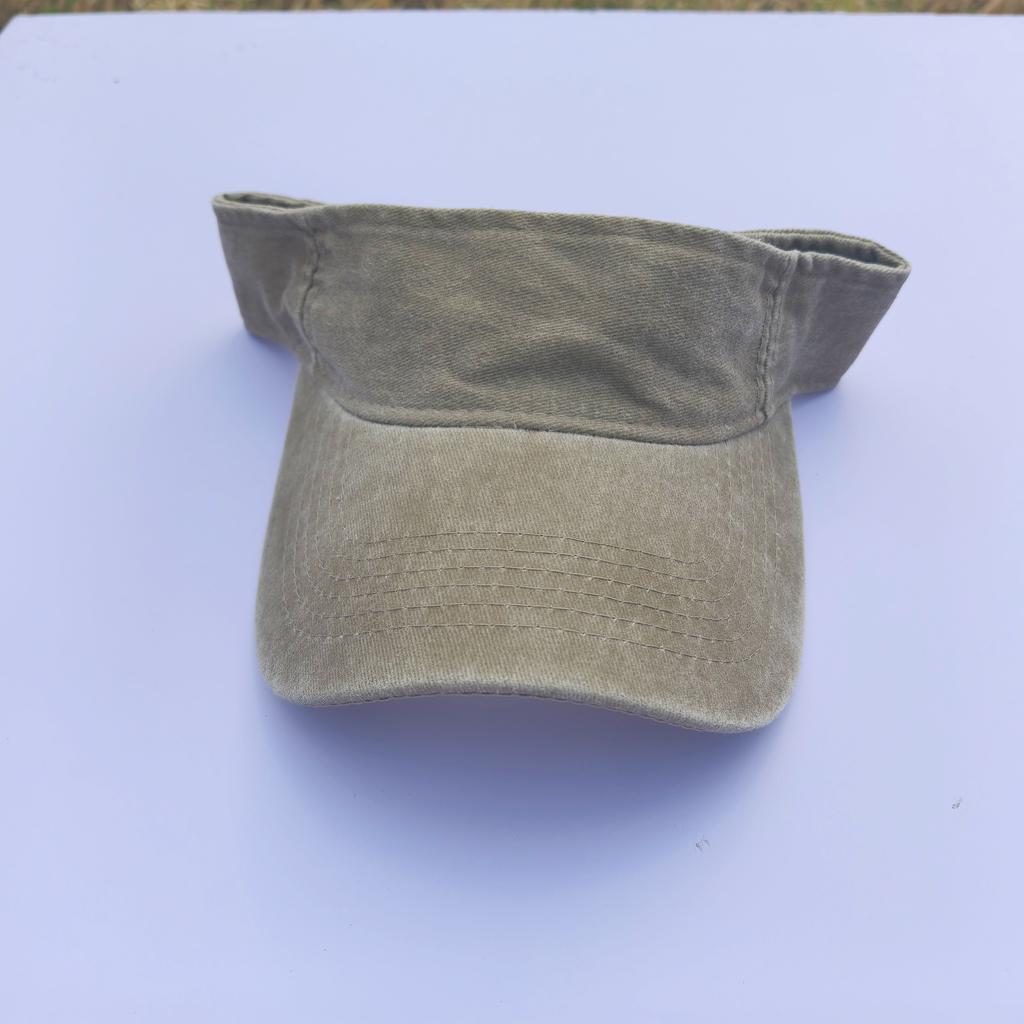 Vintage Washed Open-Top Sun Hat, Unisex Breathable Empty Top Hat, Uv Protection Sports Running Summer Hat For Men And Women