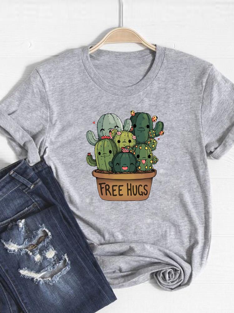 Sloth Cartoon Sweet 90s Cute Graphic Tshirt Print T Shirt Short Sleeve Summer Clothes Women Clothing Fashion Basic Tee Top
