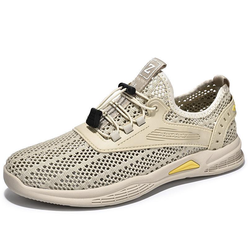 Mesh Men's Shoes Summer Mesh Shoes Breathable Trendy Casual Hollow Sneakers Versatile Outdoor Hiking Shoes