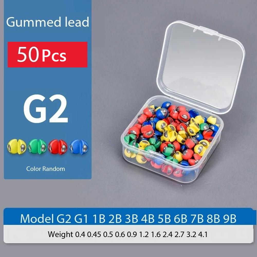 50PCS Quick Opening Fishing Lead Sinker Set, Round Bite Weights Biting Clip, Wrapping Glue, Not Damaging Line,Rock Fishing Gear