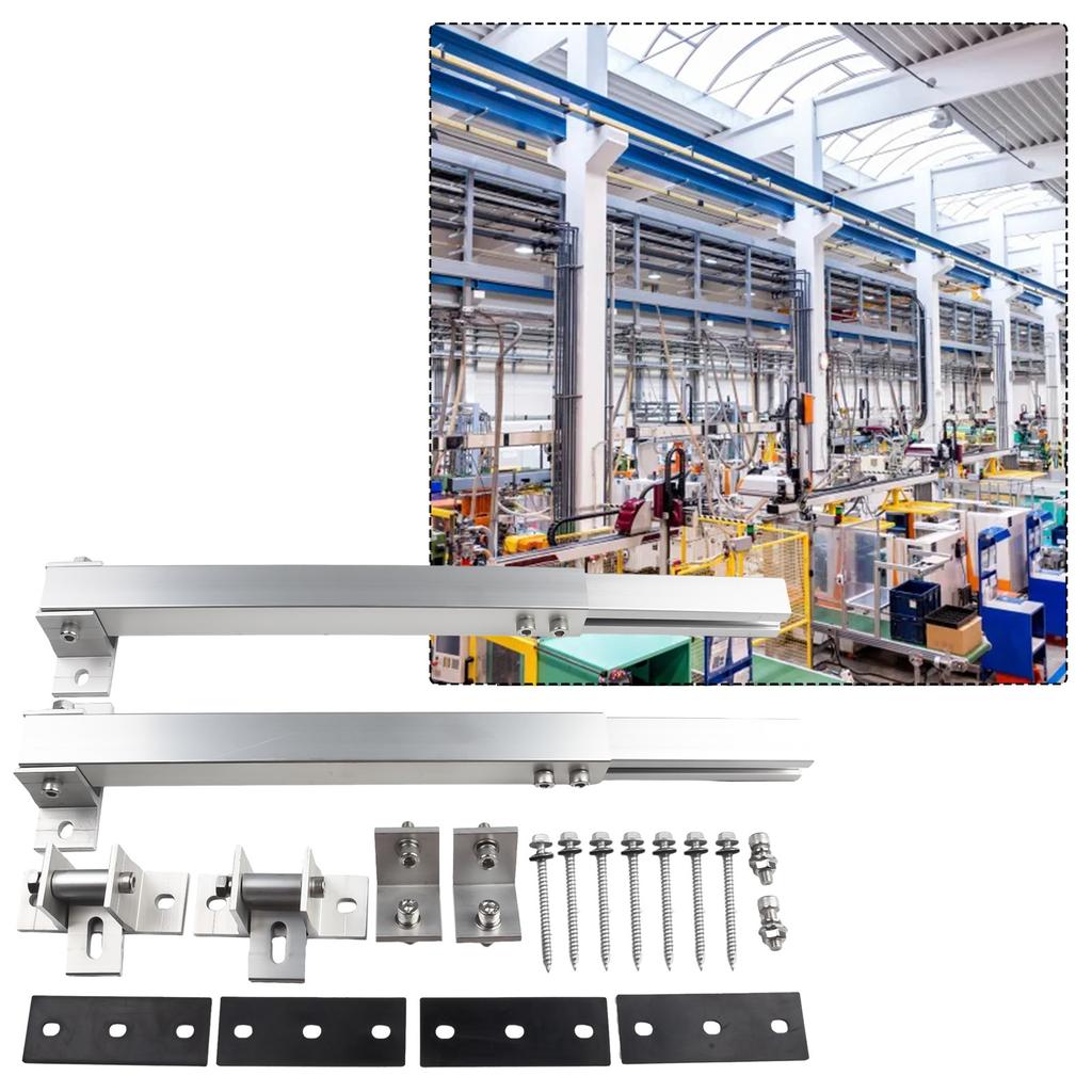 Short Brackets Aluminum Alloy End Clamp Kit Flat Roof Mounting Solar Holder