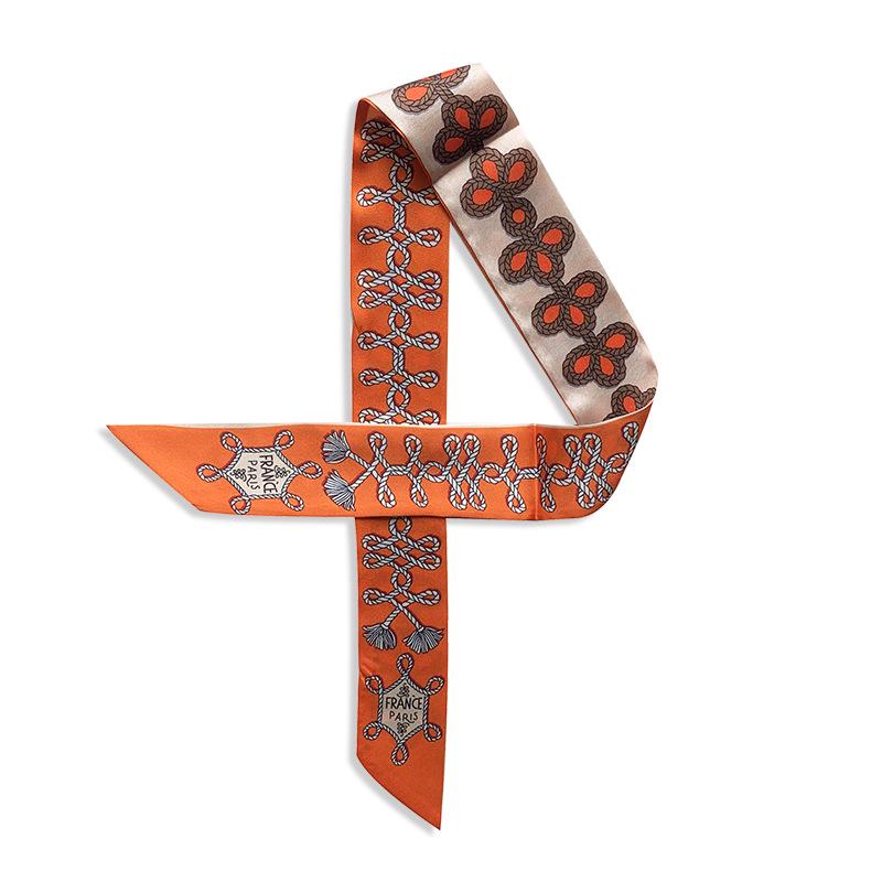 2024 Silk Twilly Scarf: Stylish Ribbon for Bag Handles & Hair