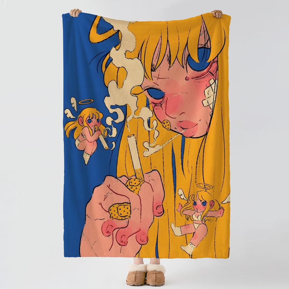Art B-bottling Sunshine-e Throw Thick Comfort Flannel Quilt, Multi-scene Use Indoor Outdoor Daily Nap
