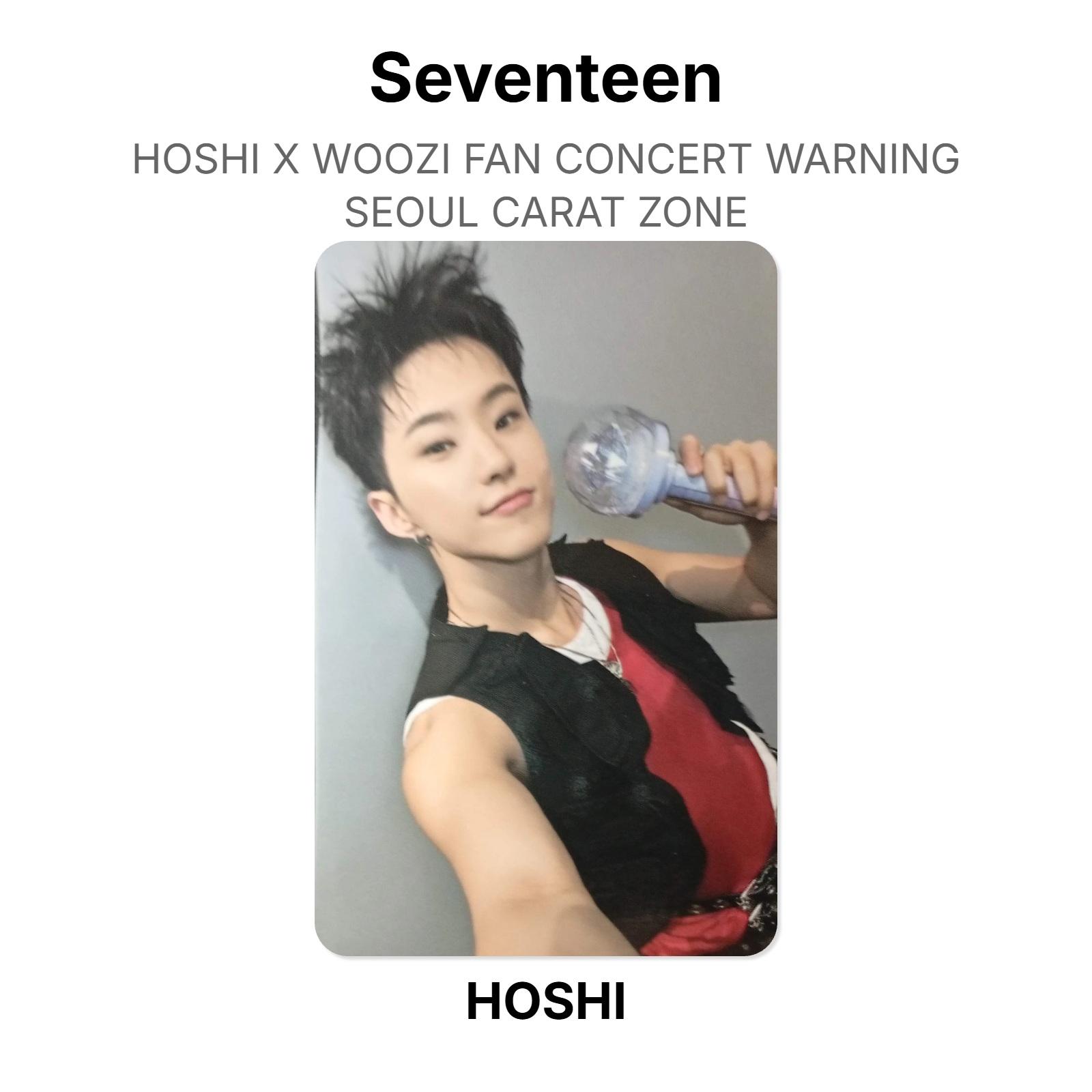 Seventeen HOSHI X WOOZI ФАН-КОНЦЕРТ ПРЕДУПРЕЖДЕНИЕ - SEOUL CARAT ZONE Официальная фотокарточка HOSHI