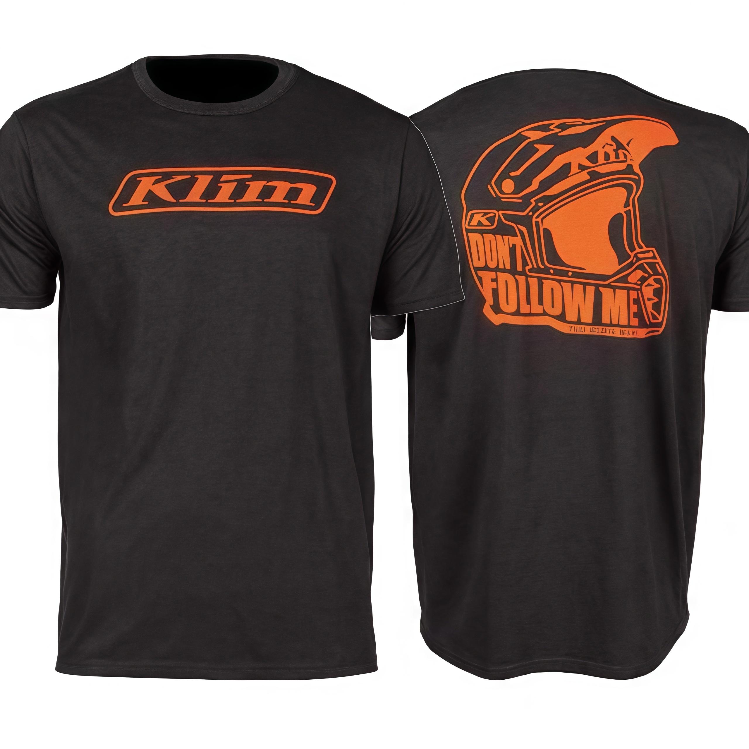 

2025 Summer New Klim Short-sleeved Round Neck Loose Pure Cotton T-shirt Unisex Casual Comfortable Breathable T-shirt L